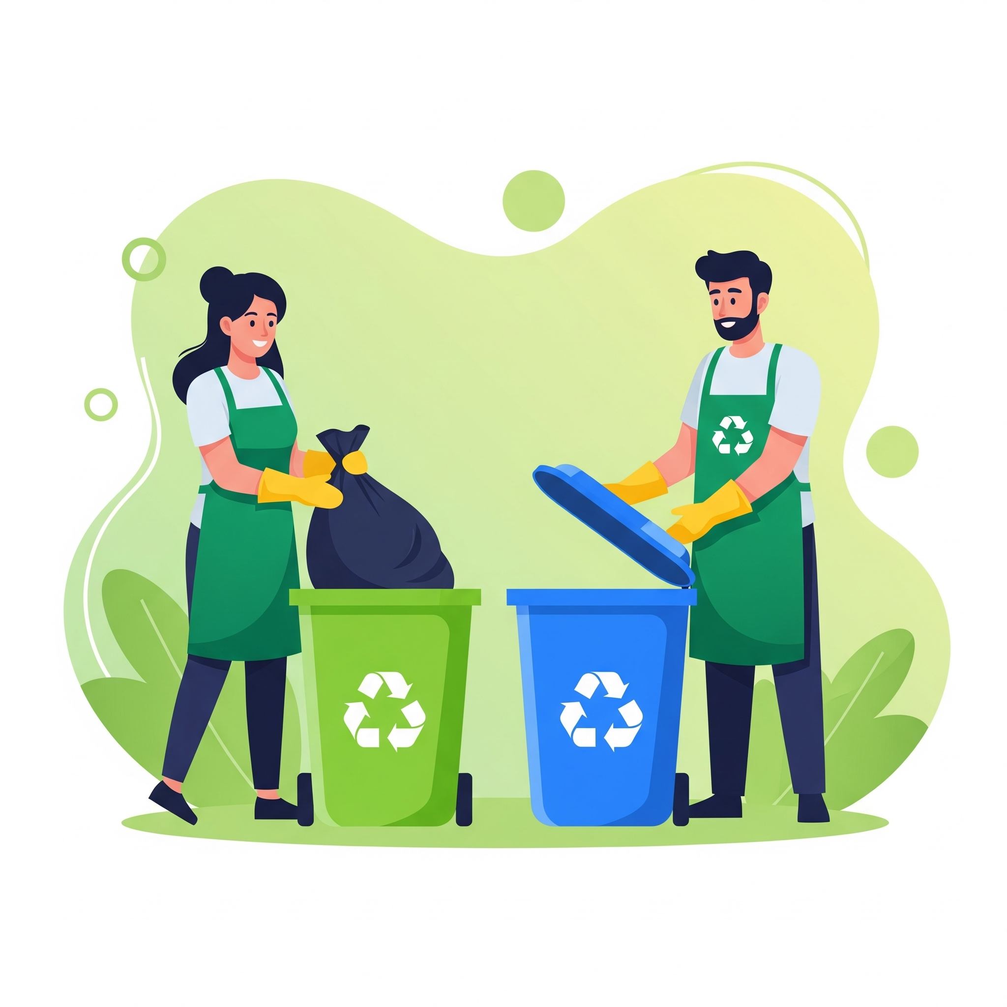 Eco-friendly waste management illustration